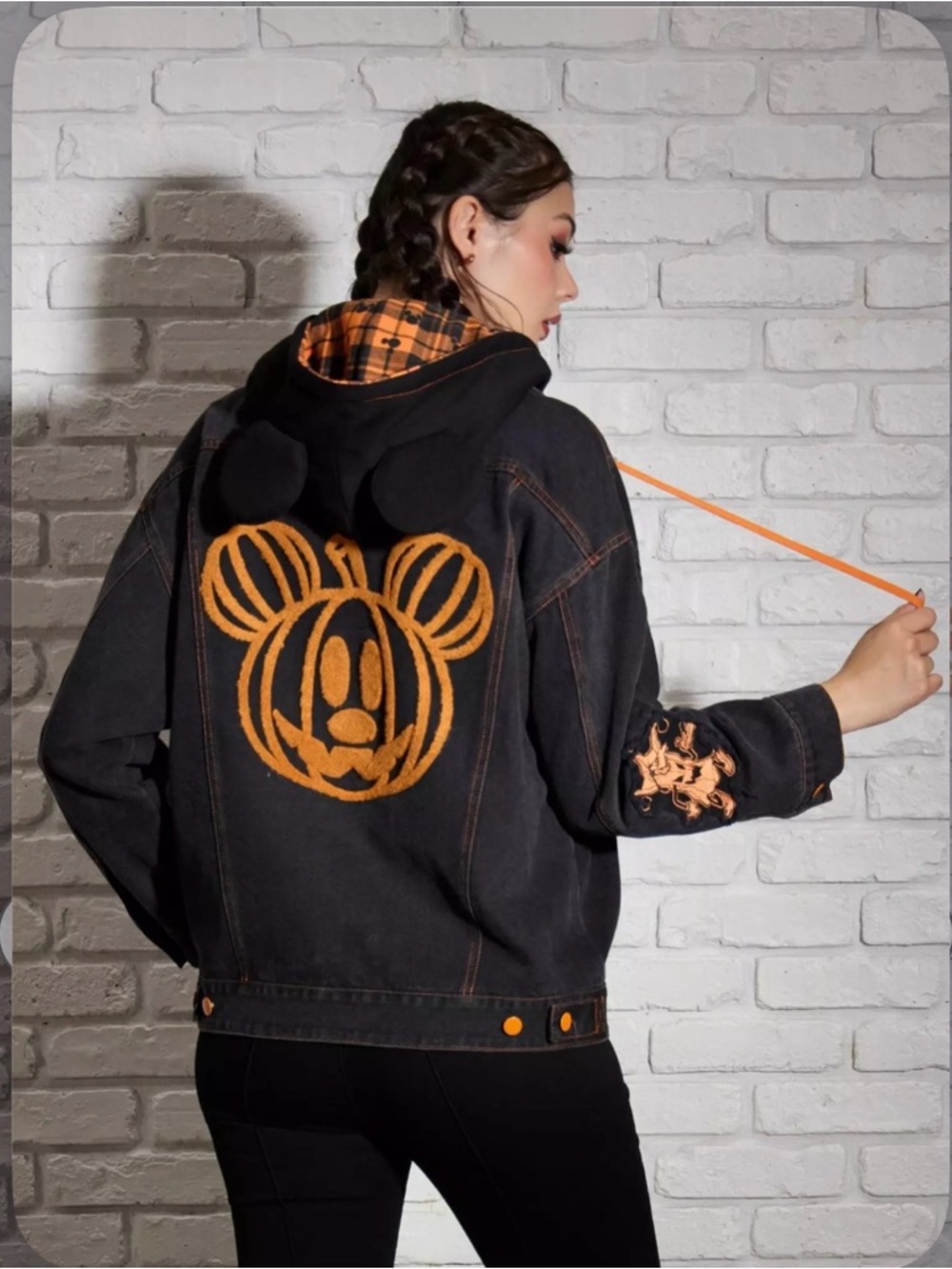 Mickey Mouse & Friends Halloween Hooded Denim Jacket